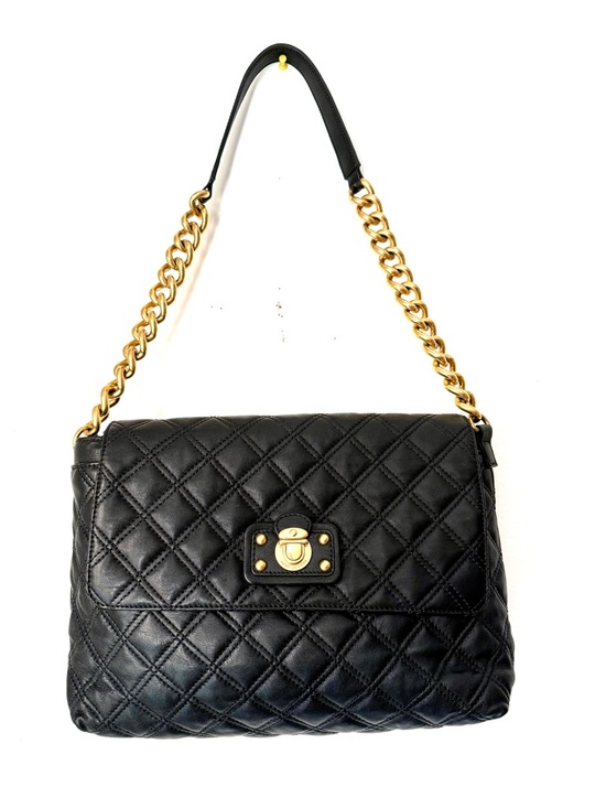 Marc Jacobs Handbags - Marc Jacobs Stam Black Quilted Leather Chunky Chain Y2K Shoulder Bag